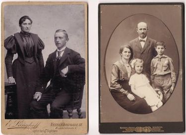Horsens familien 001.jpg - Cristen Kjær Hansen 1874-   og Marie, Karen Nielsen 1883-     + Frede og Ebba.Fra Anne-Marie okt.2012